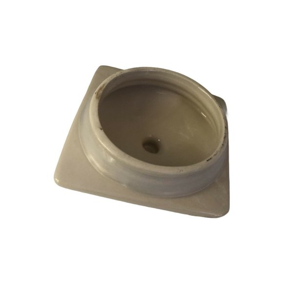 Nonnis Stoneware Canister  Sugar Red Beige Floral  8 1/2" X 5" x 5" - Picture 4 of 5